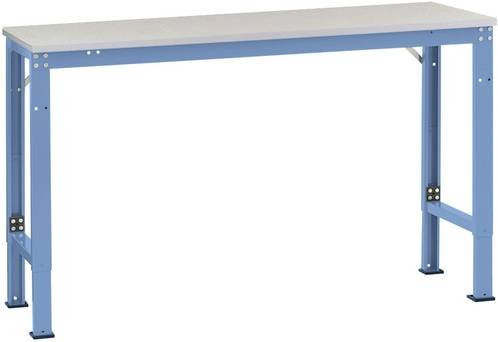 Manuflex AU7104.5012 Arbeits-Grundtisch UNIVERSAL Spezial mit Blechbelagplatte, Farbe: Licht-Blau, B/T/H: 175 x 120 x 72,2-102,2 cm - Bild 1