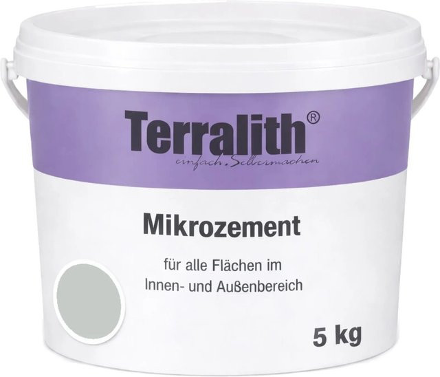 Terralith Mikrozement Fix & Fertig LFN0841 Wasserbasiert in Grau, 5 kg für 3,5 qm - Bild 1