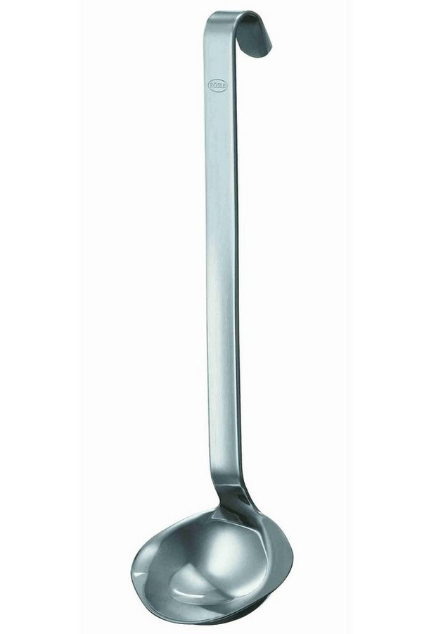 Rösle Saucenkelle aus Edelstahl 18/10 mit Hakengriff, Silber, B/T/H: 8 x 25,5 x 4,5 cm - Bild 1