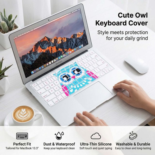 Wasserdichte Silikon-Tastaturschutzhülle für Apple MacBook Air und Pro Retina US-Layout in Multicolour - Bild 1