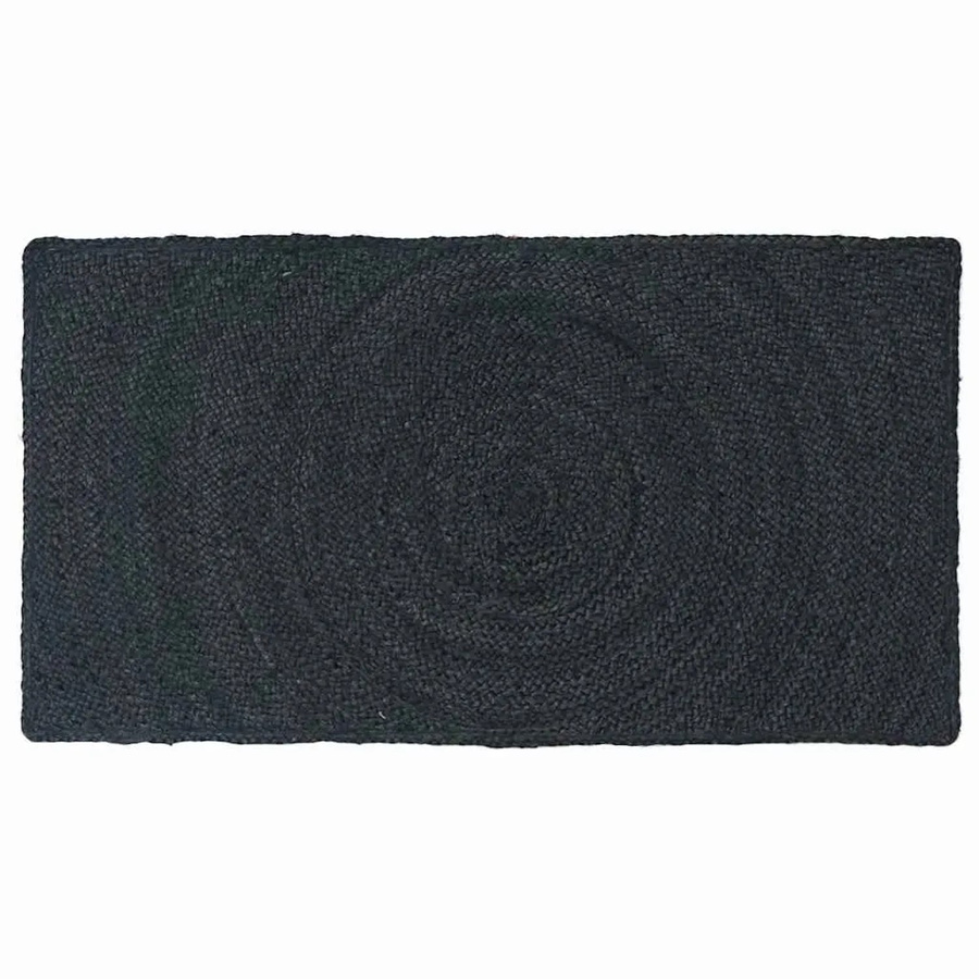 vidaXL Bereichsteppich aus Jute in Anthrazit Dunkelgrau, B/T: 110 x 60 cm - Bild 2