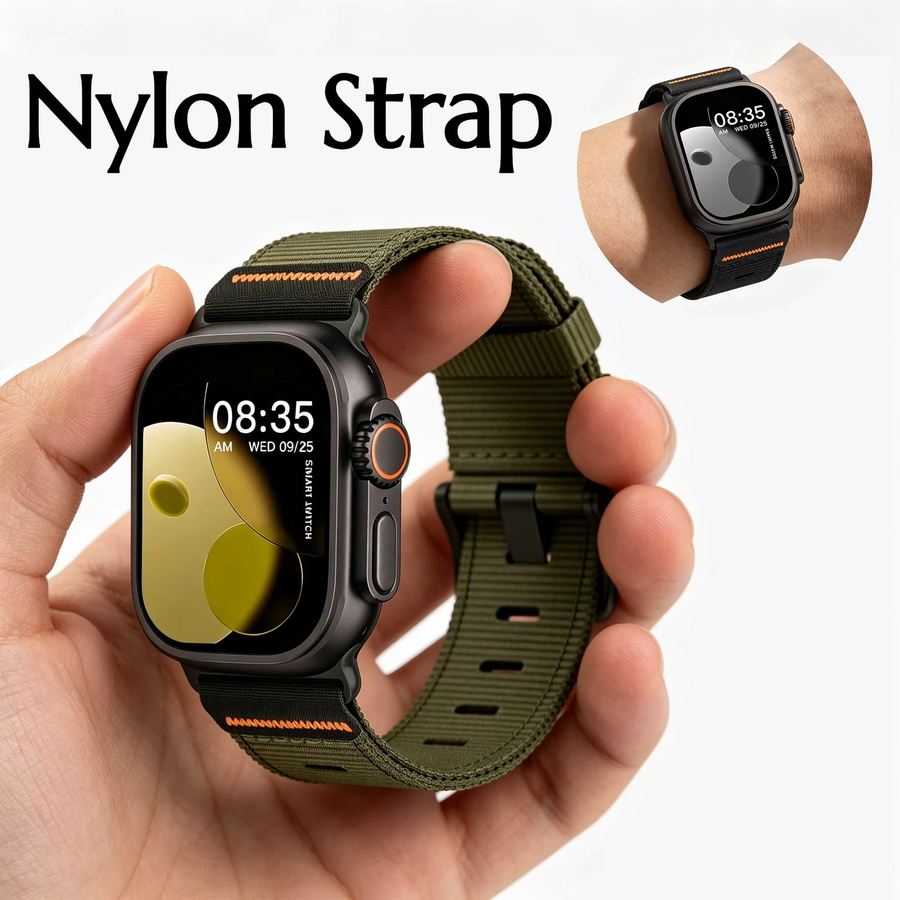 Uhrenarmband Nylon, Schwarz, Unisex - Bild 5