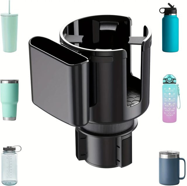 HOMEFISH Multifunktionaler Auto-Innenraum Organizer mit Handyhalter und Getränkehalter, Schwarz - Bild 1