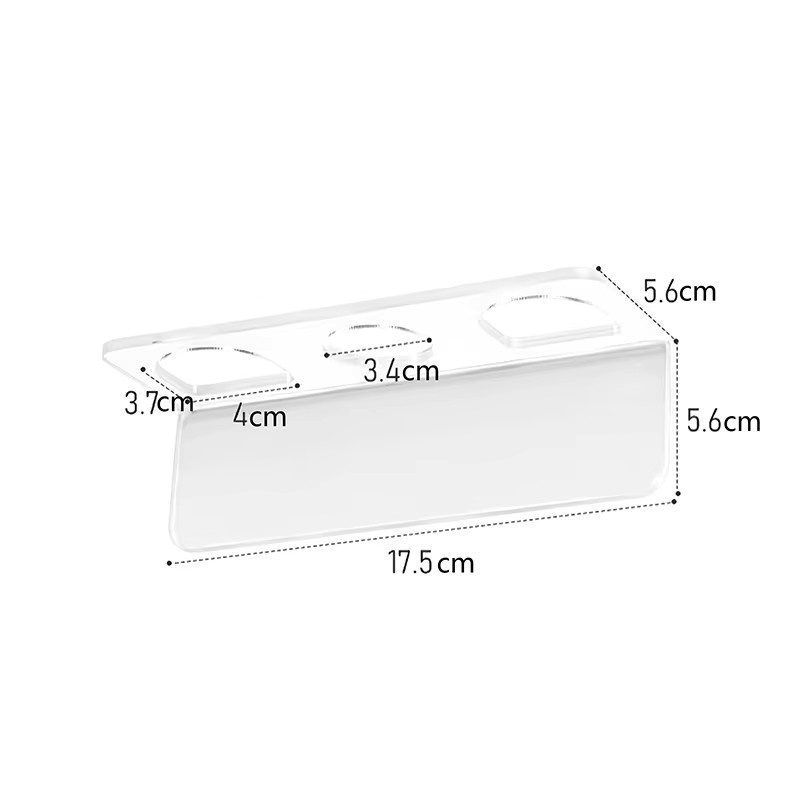 JETTING Acryl Kamm Halter Organizer Transparent Wandmontiertes Regal für Badezimmer und Haushalt - Bild 2