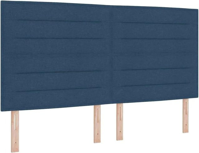vidaXL Kopfteil Polsterteil Blau Stoff Breite: 180 cm, Höhe: 128 cm, Tiefe: 7 cm - Bild 1