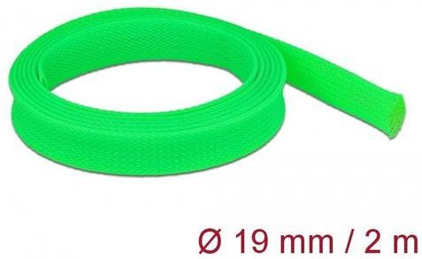 Delock 20744 Geflechtschlauch aus Polyester in Grün, Länge: 2 m - Bild 1