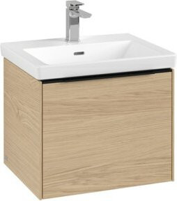 Villeroy & Boch Waschtischunterschrank Subway 3.0 in Braun Matt, Wandmontage mit integrierter Beleuchtung und internen Schubladen, B/T/H: 52,3 x 42,9 x 44,8 cm - Bild 1