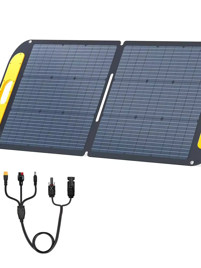 VTOMAN VS110 Faltbares Solarpanel mit 110 W, 23 % hocheffiziente monokristalline Zellen, IP67 wasserdichte ETFE-Oberfläche, verstellbarer Ständer und MC4-Anschluss in Schwarz - Bild 6