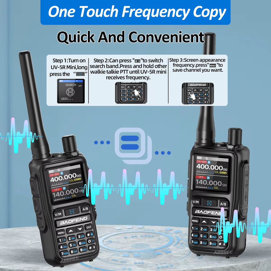 Baofeng UV 5R Mini Walkie-Talkie mit Bluetooth-Programmierung und USB-C, mehrfarbig - Bild 4
