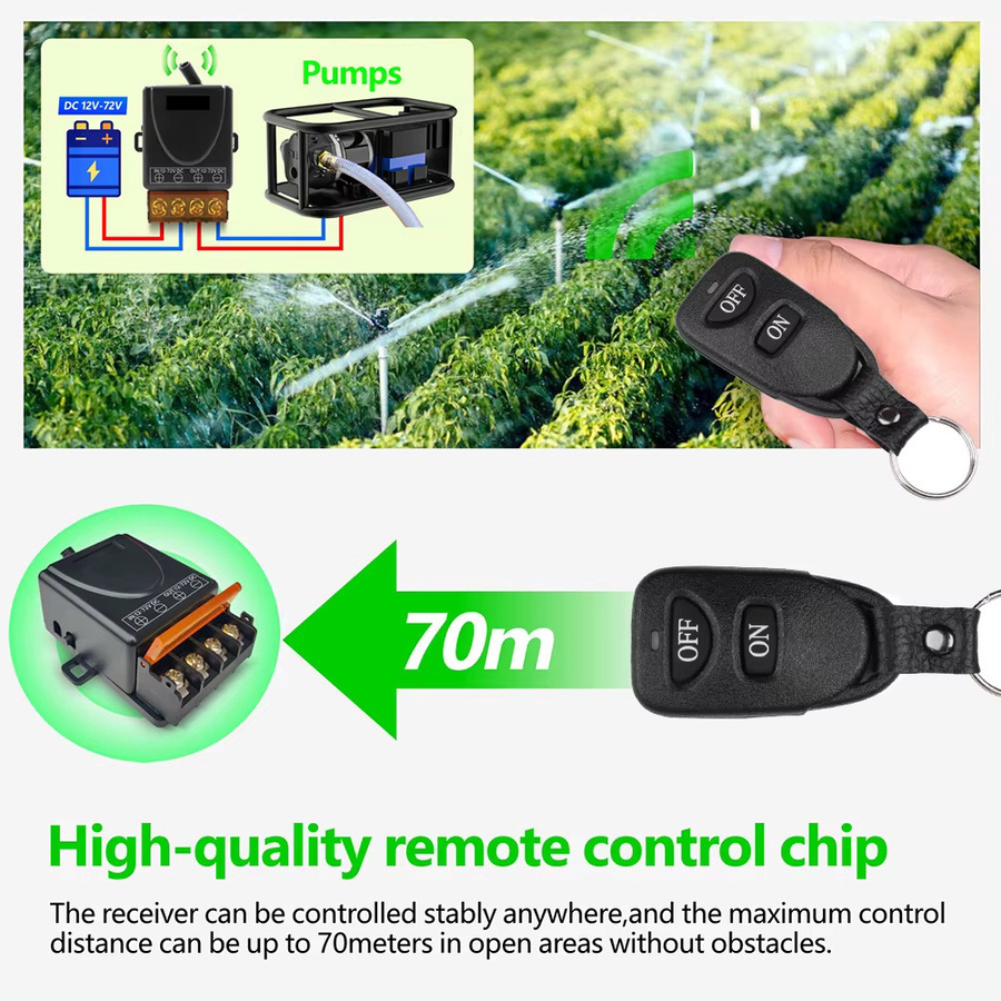 Home Smart RF Wireless Fernbedienung Schalter von CENTURY AOKE mit 433 MHz DC Relais für Licht, Lampen, Wasserpumpen und Tür-Zugangssysteme - Bild 2