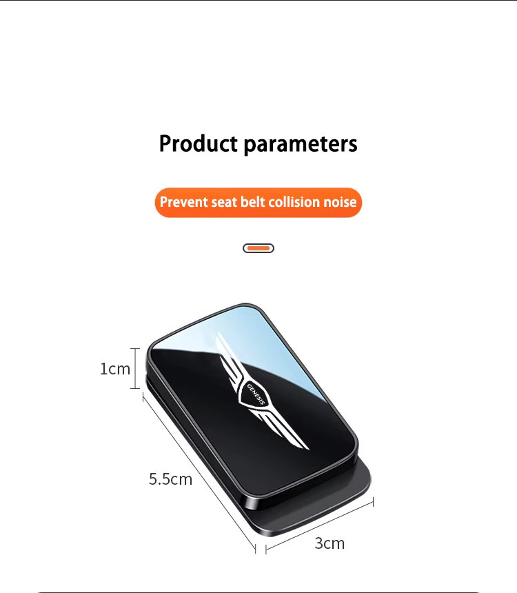 Magnetischer Sicherheitsgurt-Halter für Genesis G80 GV70 GV80 GV60 G70 G90 GV90 in Schwarz - Bild 6