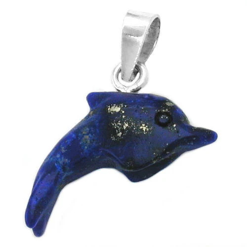 SIGO Anhänger Delfin, Lapis-Perle, 925 Silber, Unisex - Bild 1