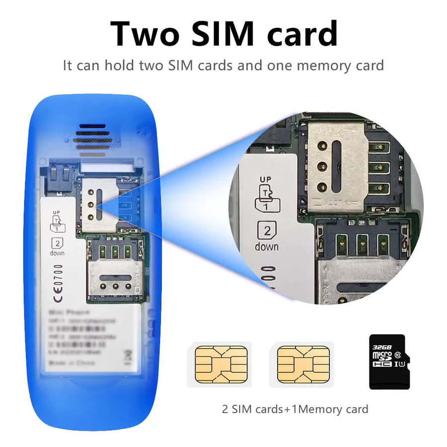 SERVO BM200 Mini-Tastenhandy mit 2G, GSM, 2 SIM-Karten und Bluetooth in Rot - Bild 2