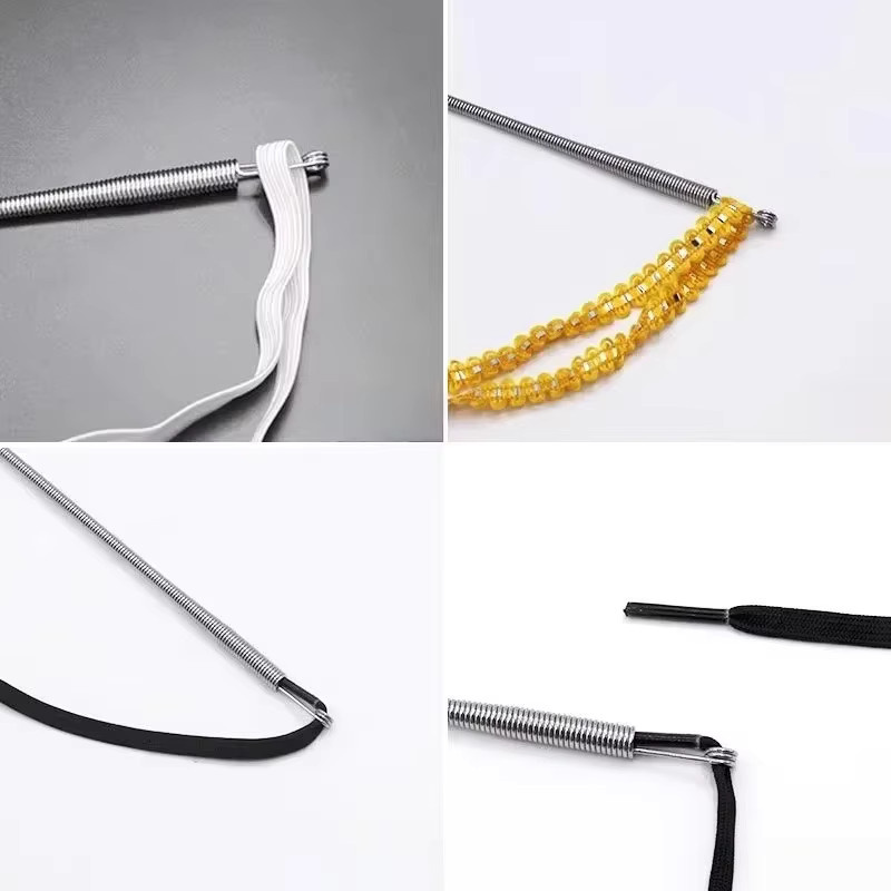 Silberner Kordelzug Einfädler Clip aus Metall für Hosen und Hoodies als DIY Nähen Zubehör - Bild 3