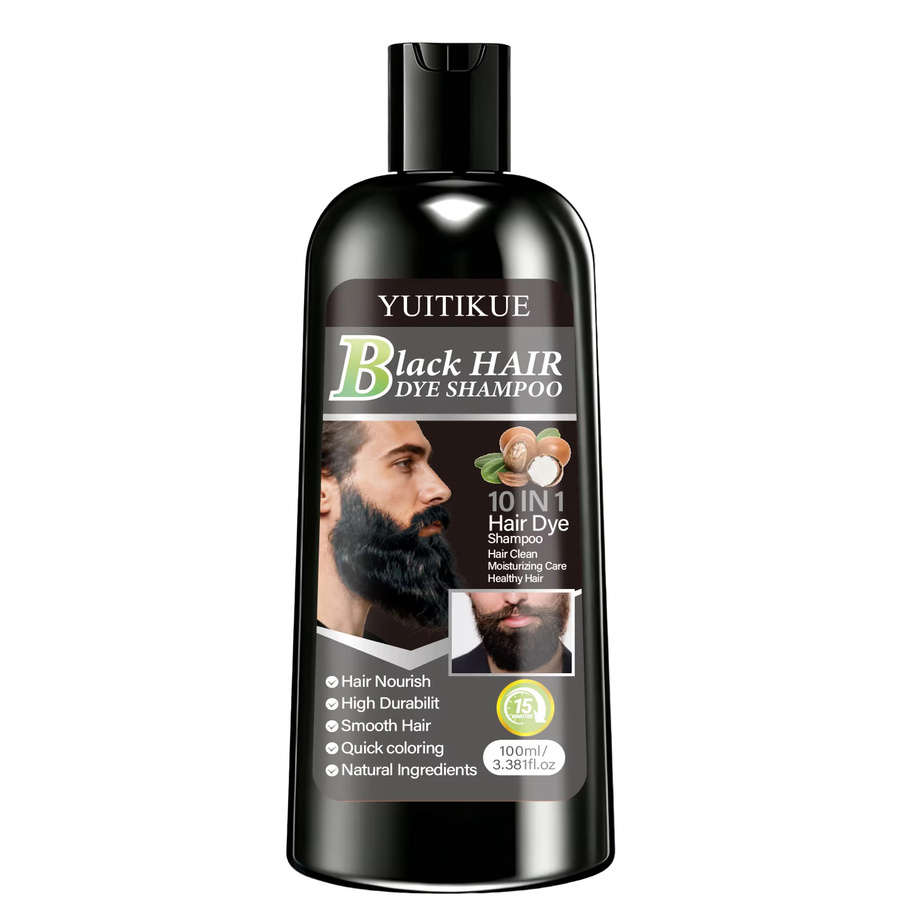 YUITIKUE Haarfärbeshampoo Schwarz, 100 ml, Unisex - Bild 6