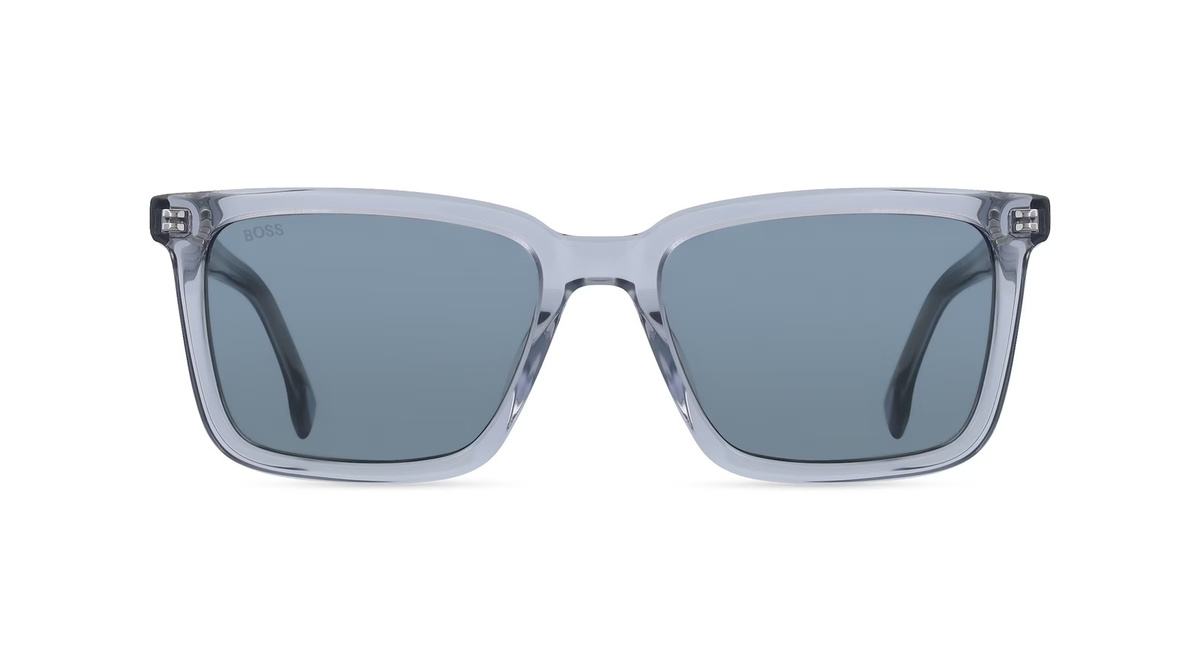 Hugo Boss Sonnenbrille Vollrand, Eckig, Acetat, Herren, blau, grau - Bild 1