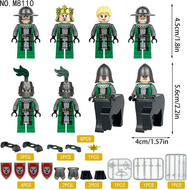 Antike römische mittelalterliche Ritter, Bausteine, Figuren, ab 14 Jahren - Bild 1