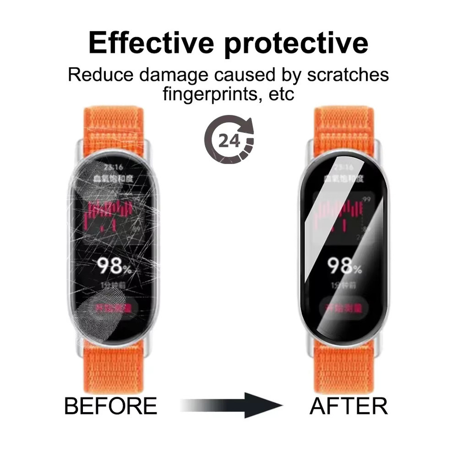 Xiaomi Mi Band 10 Schutzfilm mit voller Abdeckung, weiche TPU Screen Protector Folie, transparent, 1-3 Stück - Bild 3