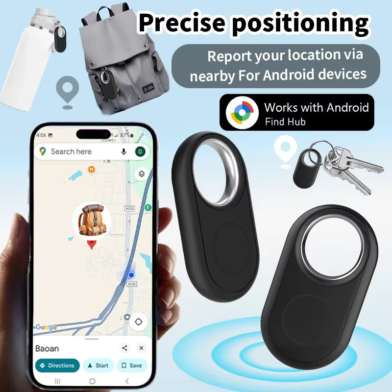 4er-Pack Far Away Positioning Locator in Schwarz für Google Find My Device App zur Ortung von Haustieren und Gegenständen, kompatibel mit Pixel, Xiaomi und Moto - Bild 5