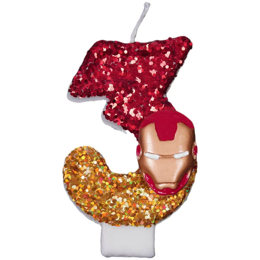 Hasbro Marvel Iron Man Digitale Kerzen Kuchendekoration für Kindergeburtstage in Multicolour - Bild 4