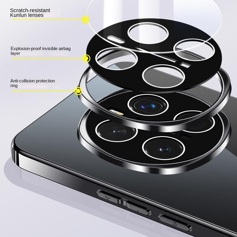 HONOR Magic 7 Pro Handyhülle Eiskristall Design mit 360° Ring Airbag und Linse Schutz, Transparent - Bild 3