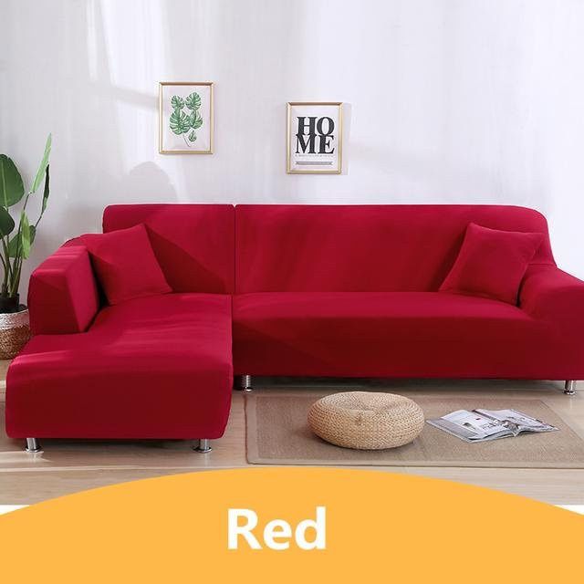 Housmife Elastischer Sofabezug aus Spandex in Rot für 3-Sitzer, Breite: 190-230 cm - Bild 1