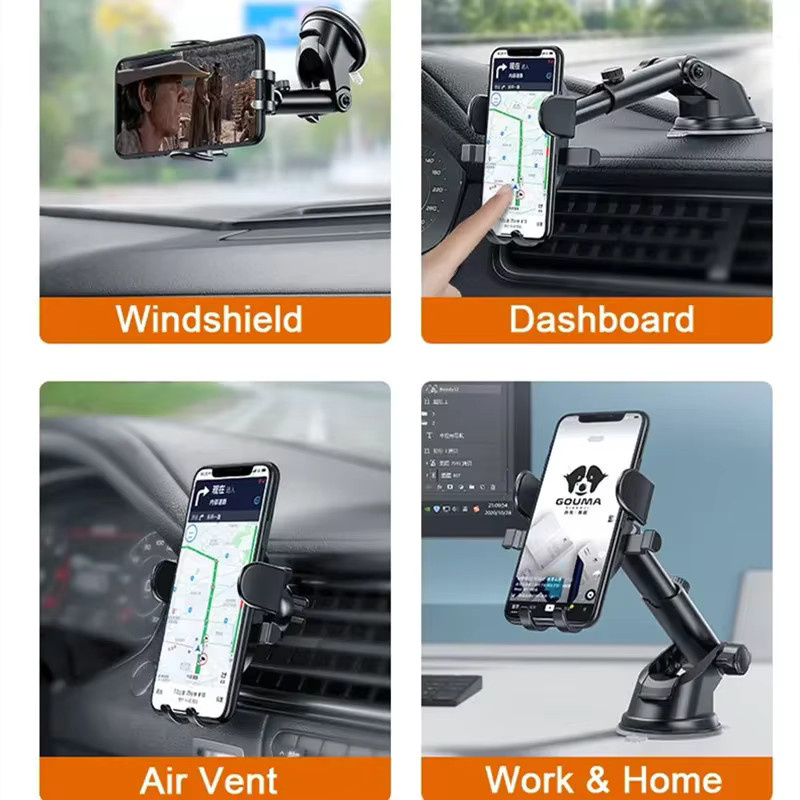 VIKEFON Universal Handyhalterung für das Auto mit 360 Grad Drehung und Saugnapf für Windschutzscheibe oder Dashboard, kompatibel mit iPhone, Samsung und Xiaomi - Bild 4