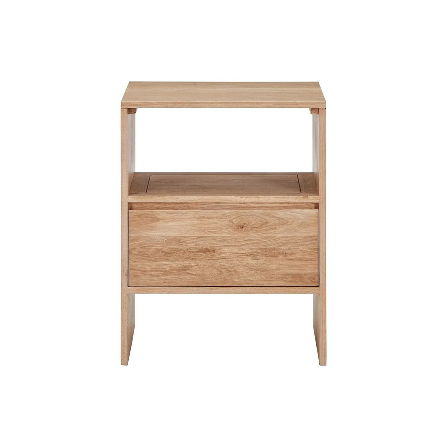 Waschbeckenunterschrank Cavizo aus Massivholz Eiche in Naturfarben Hell B/T/H: 60 x 50 x 78 cm - Bild 2