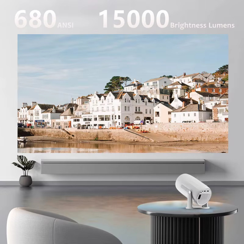 Lenovo Tragbarer 4K UHD Projektor mit Android 12 und WIFI 6 in Weiß - Bild 2