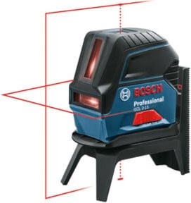 Bosch Kombilaser GCL 2-15 Professional Kreuzlinienlaser in Blau/Schwarz mit Deckenklemme und Handwerkerkoffer - Bild 2