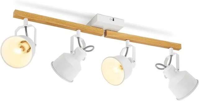 NETTLIFE Deckenleuchte L64 aus Metall in Weiß, verstellbar im Industrial-Design für Wohnzimmer, Schlafzimmer oder Küche - Bild 1