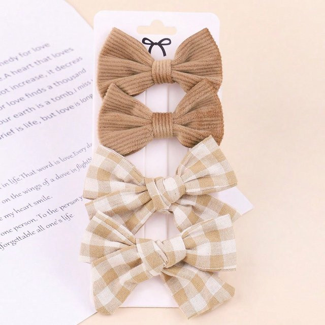 Haarspangen Floral, Baumwolle, Kinder, Baby Bows - Bild 1
