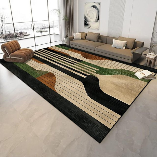 Karpetti Wohnzimmerteppich im skandinavischen Design, Grün/Mehrfarbig, Abstrakt, B/B: 180 x 250 cm - Bild 1