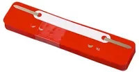 Soennecken Heftstreifen rot mit 4-fach Lochung aus Kunststoff und Metall - Bild 1