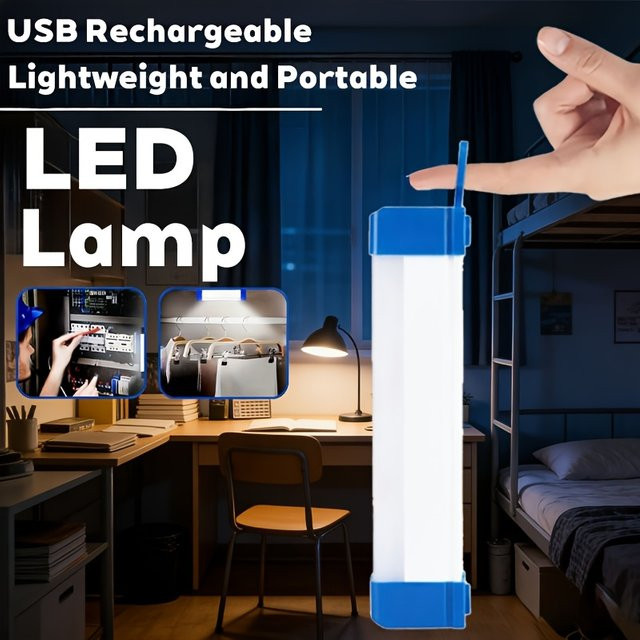 KDULIT Tragbare LED-Leuchte mit USB-Wiederaufladung, Magnetische COB-Lichtleiste in Weiß für Küchenschränke und Camping, Cool White - Bild 1