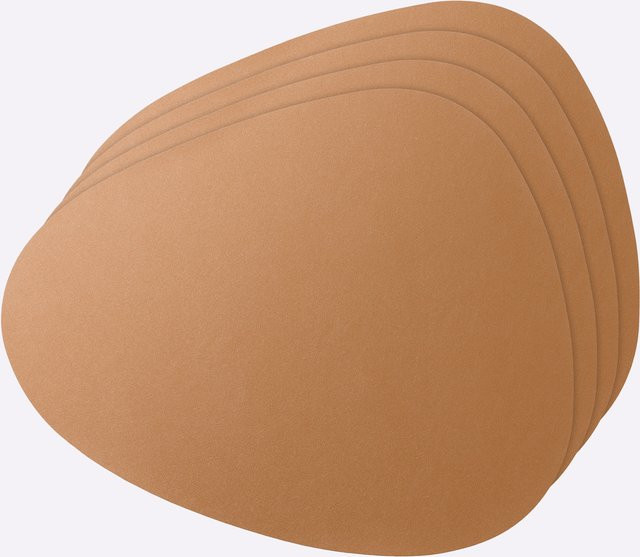 Platzsets aus Leder-Imitat von Heine Home in Braun, abwaschbar, B/T: 45 x 45 cm - Bild 1
