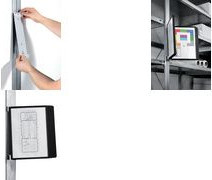 Durable Sichttafelsystem Vario Magnetic Wall mit 10 Tafeln, Schwarz, B: 32,5 cm, H: 39,0 cm, T: 2,6 cm - Bild 1