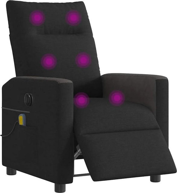 vidaXL Elektrischer Massagesessel in Schwarz aus Stoff mit Armlehnen - Bild 1