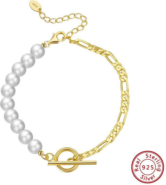 Armband 925 Silber, Perle, Damen - Bild 1