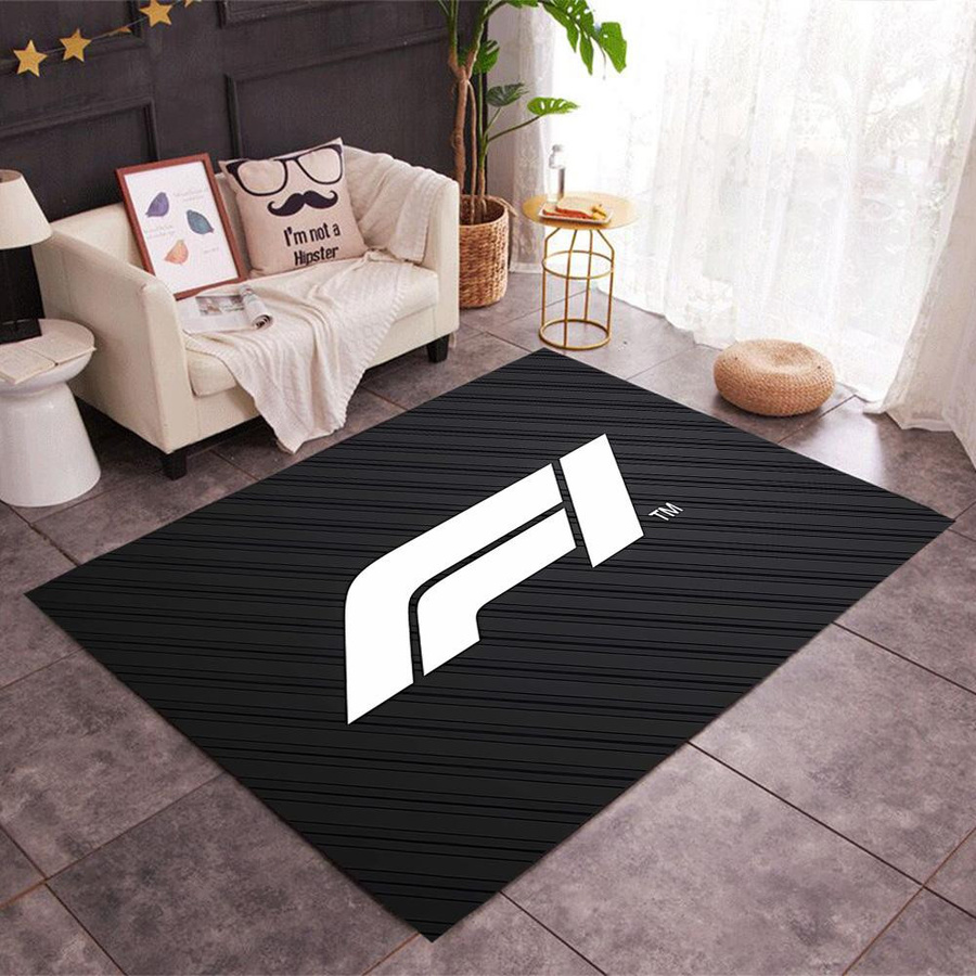 NostalgicHub Anti-Rutsch-Teppich Formel 1 Speed-Ikone in Schwarz aus Polyester, B x B: 120 x 160 cm - Bild 2