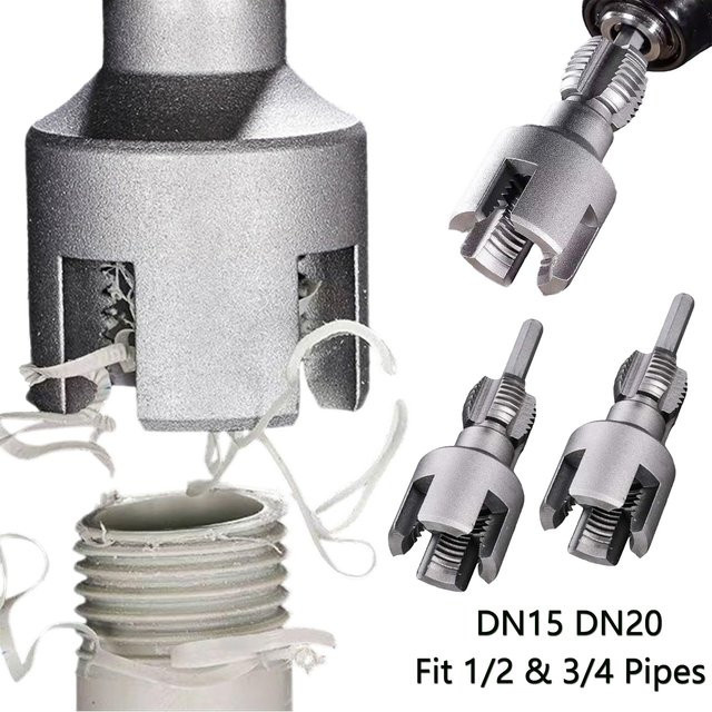 Adifare Gewindeschneidmaschine für interne und externe Rohre, geeignet für PVC- und Wasserrohre in 1/2'' und 3/4'' - Bild 1