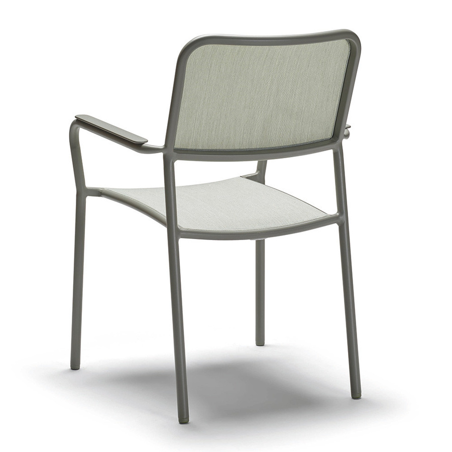 Stern Stapelsessel Joris aus Aluminium in Pistazie mit Textilbezug Avocado Light - Bild 1