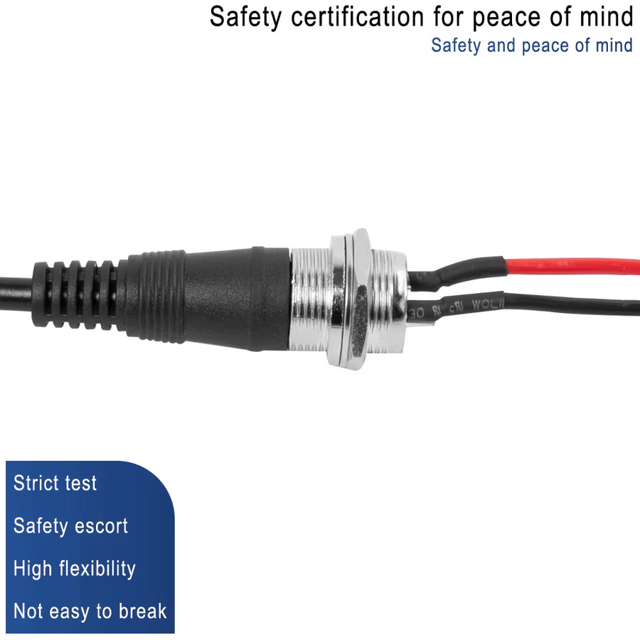 3-poliger Batterieladezug mit Inline-Stecker und Buchse für Elektroroller, runder Ladeanschluss mit drei Löchern - Bild 3
