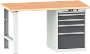 Lista Werkbank 27x36E Multiplex mit KEY Lock, grau/mehrfarbig, B/T/H: 150 x 75 x 84 cm - Bild 1