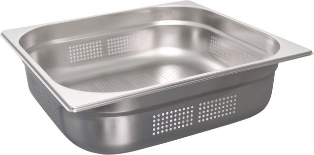 Schneider GN 2/3 Gastronormbehälter aus Edelstahl gelocht, Farbe: Silber, Höhe: 10 cm, Volumen: 8,4 l - Bild 1