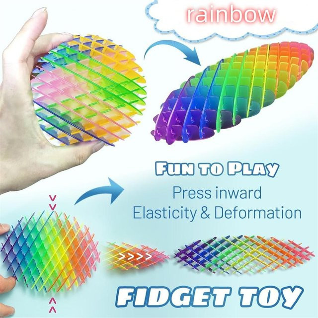 BC Pet Supplies Buntes Wurm-Schnecken-Fidget-Spielzeug, Biegsames Elastisches Sensorisches Spielzeug - Bild 1
