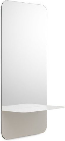 Normann Copenhagen Horizon Spiegel in Weiß mit Metallrahmen und Glas in rechteckiger Form - Bild 1