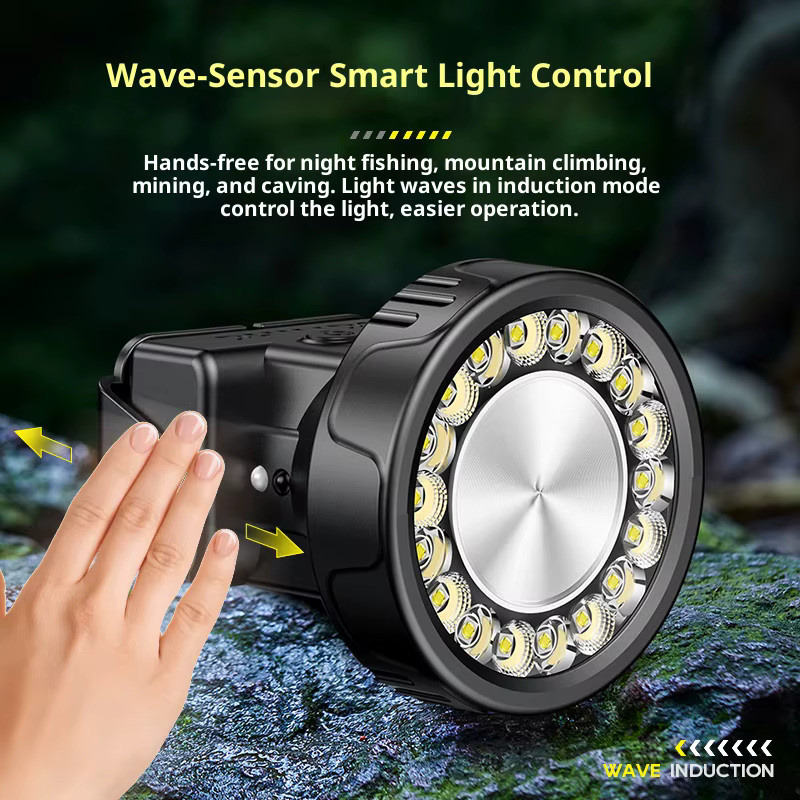 Philips LED-Scheinwerfer mit 450 Lumen, wiederaufladbare Outdoor-Laterne mit 19 Lampenperlen in Schwarz - Bild 5