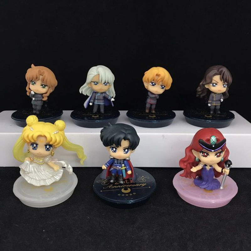 Bandai Sailor Moon 25th Anniversary Dark Kingdom Ver. PVC Action Figure Set aus 7 Teilen, mehrfarbig - Bild 1
