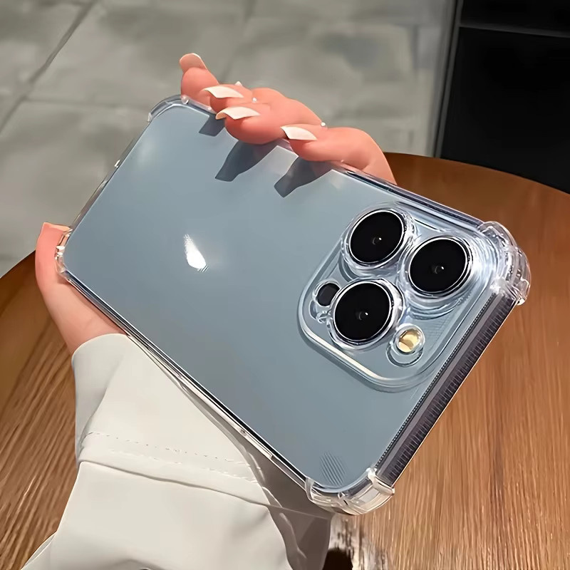 Stoßfeste transparente Schutzhülle für iPhone 15 von VRNOEI - Bild 3
